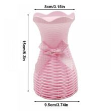 Vase à fleurs en plastique imitation céramique pour décoration intérieure/de bureau/de mariage – Compatible avec la décoration de table à la