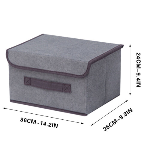 Nonwoven Folding Storage Box 1PC Clothes Organizer for Dormitory Collapsible Fabric Container for Clutter Control & Space Saving, 2