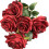 Ramo de 9 rosas artificiales rojas 1