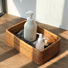 Design Storage Organizer Basket with Handle for Bathroom, Health, Cosmetics, Hair Supplies and Beauty Products