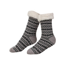 Chaussettes-chaussons d'hiver douces, chaudes et confortables pour femme, doublées en polaire duveteuse, idéales pour se détendre et se protéger