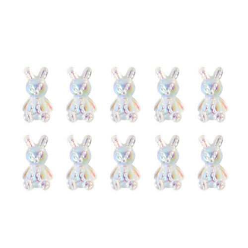 10 pièces de décoration pour ongles lapin 3D Aurora