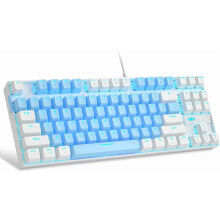Mechanisch gamingtoetsenbord met blauwe achtergrondverlichting, 87 toetsen, TKL-formaat