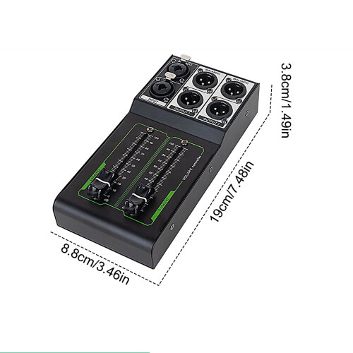 Monitor Volume Controller 1 Input 2 Output Volume Controller Passive 70mm Fader Precise Audio Control for Studio & Home Audio System enhanced 2