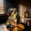 Bulldog LED Night Light with Stained Glass Shade 2