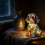 Lampe de nuit LED 3D en forme de bouledogue, alimentée par USB 5