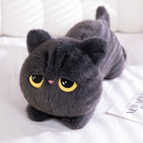 Μαξιλάρι για γάτες Cuddly Black – Μακρύ σχήμα για σύσφιξη ποδιών, βοήθημα ύπνου και