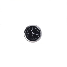 Stick on Dashboard Car Clock Mini Tiny Small Luminous Car Vent Clocks Watch for Dashboard Boat Bike Home (Black)