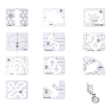 Conjunto de 13 peças de moldes de acrílico para quilting