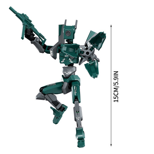 Assembly Robots Armed with Weapons 3D Printed Multi-Jointed Movable,Action Figures,Multi-Articular Action Figures,Desktop Decorations,Creative Gifts 1