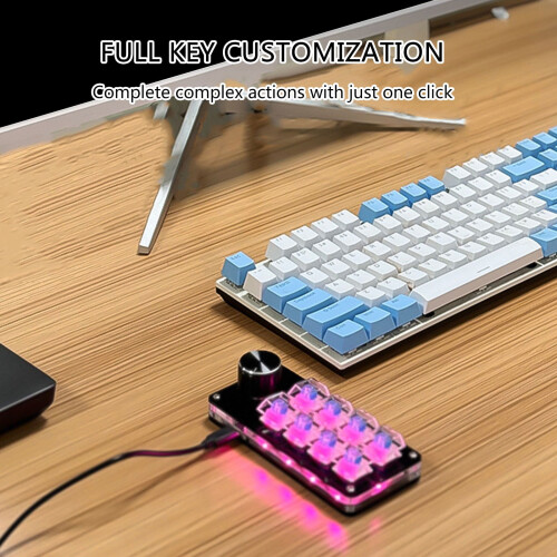 Ergonomic Keyboard with Custom Knob and Programmable Buttons 1