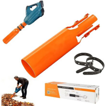 Luftbooster, universalmunstycke, sladdlös bladkraftluftbooster för 2–4-tums fläktrör, lättinstallerad luftflödesaccelerator (orange)