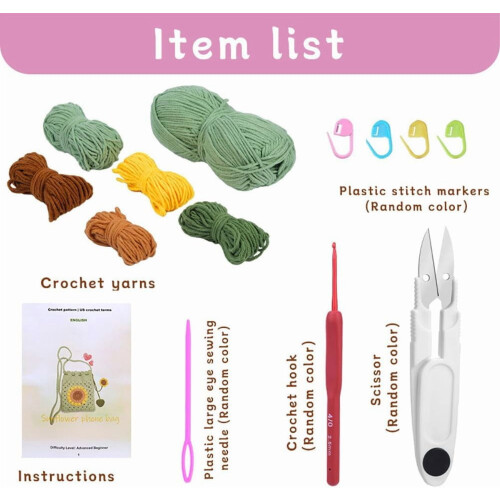 Sunflower Phone Bag Crochet Kit for Beginners 1 Set 1