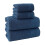 Ensemble de serviettes de bain en coton 4 pièces, bleu, gris, blanc, marron 2