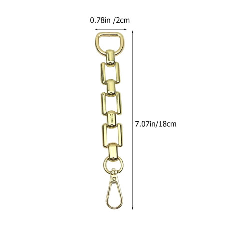 Extensor de alça de bolsa em metal dourado, 6 peças 1