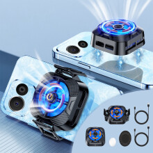 Semiconductor Phone Cooler with RGB Lights – Ultra-Quiet 24dB, Type-C Powered, Compatible with iPhone/Android