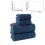 Ensemble de serviettes de bain en coton 4 pièces, bleu, gris, blanc, marron 3
