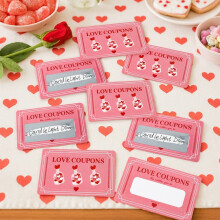 Valentine's Day scratch card handmade coated interactive