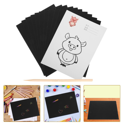 Scratch Drawing Paper for Kids 100 Sheets 1