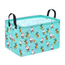 Panier de Noël vert clair – Boîte vide pour cadeaux, collations et rangements, compatible avec la décoration de Noël