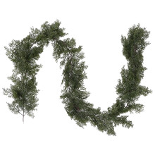 Guirlanda de Natal Artificial, Guirlanda de Inverno Real, Guirlanda de Folhagem Verde Artificial para Mesa, Lareira, Parede, Decoração de Natal