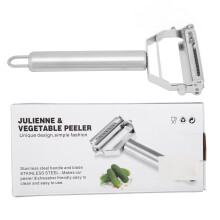Éplucheur et râpe julienne 2 en 1, coupe-légumes en acier inoxydable pour la cuisine