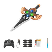 Vliegend Zwaard RC Zweefvliegtuig - RC Bestuurbaar met Autopilot & Gyro Stabilizer - Gemakkelijk te Vliegen Cadeau voor Tieners & Volwassenen (Brons)