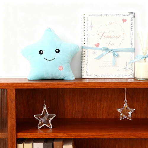 LED Twinkle Star μαλακά βελούδινα παιχνίδια μαξιλαριού με λαμπερό γεμιστό αστέρι 1