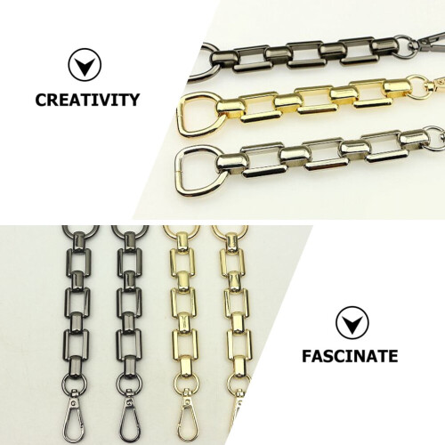 Extensor de alça de bolsa em metal dourado, 6 peças 2