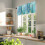 Cantonnière vert turquoise 152 x 46 cm, polyester, passe-tringle 3