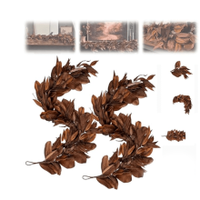 Guirlande de feuilles de magnolia brunes, décoration automnale rustique pour cheminée, table, porche – Résistante aux UV et imperméable,