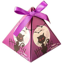 30 boîtes à bonbons d'Halloween et de Noël, boîtes cadeaux avec rubans, emballage cadeau de Noël et de mariage (château de citrouille)