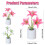 Veilleuse LED Lys du matin roses avec vase USB 3