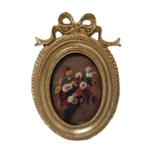 Cadre photo vintage, cadre photo décoratif blanc antique, cadre rectangulaire orné pour table et mur