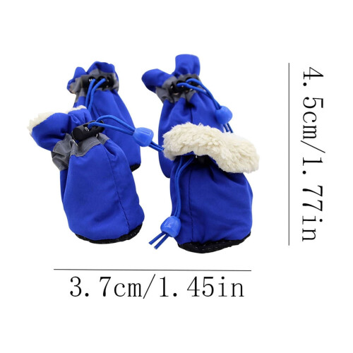 Botas para cães com forro de lã e faixas refletoras – Conjunto de 4 2