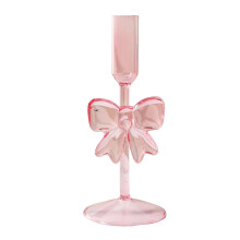 Bogenförmiger Kerzenhalter aus Glas – Transparenter, festlicher Kerzenfuß für Tisch/Kaminsims, romantische Valentinstagsdekoration, kompatibel