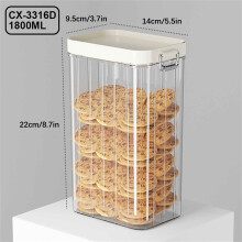Boîte de conservation hermétique transparente pour aliments, idéale pour les céréales. Empilable et facile à nettoyer grâce à sa large