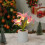 Veilleuse LED Lys du matin roses avec vase USB 5