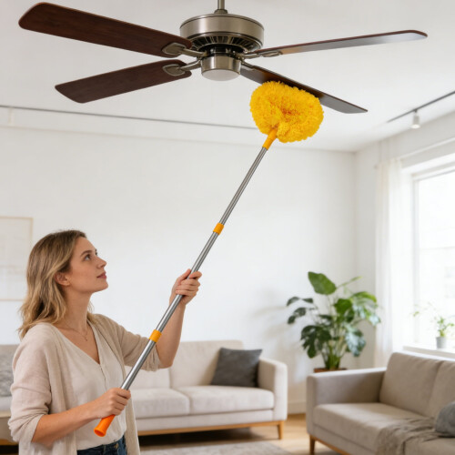 Ventilateur à poussière électrostatique réglable, en microfibre, 30-140 cm 2