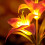 Veilleuse LED Lys du matin roses avec vase USB 8