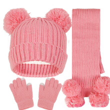 Toddler Winter Hat Scarf Gloves Set Soft Knit Beanie Warm Hat for Kids Hats for Boys Baby Hats