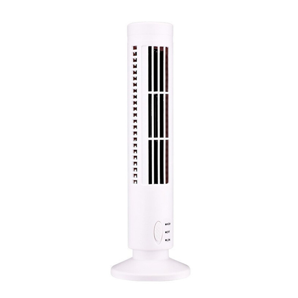 Portable Oscillating Tower Fan, Quiet Desk Fan with 3 Speed Settings, Compact Bladeless Cooling Fan for Home Office Bedroom