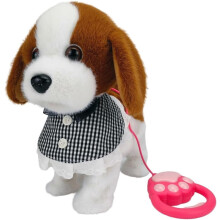 Realistic Interactive Robot Dog Plush Toy – Walking, Barking, Tongue Licking, Singing, Leash Remote Control (Battery Not Included), Compatible with