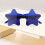 Sternförmige, randlose Sonnenbrille, transparent dunkelblau 1