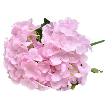 Bouquet d'hortensias artificiels de 35 cm (1 pièce) avec tiges – Fleurs artificielles en soie pour la fête des mères, la décoration de la