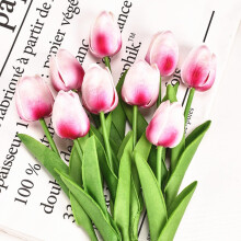 Konstgjorda tulpanblommor, falska blommor, 20 konstgjorda tulpanbuketter för gör-det-själv-bröllop, hem, trädgård, hotell, fest,