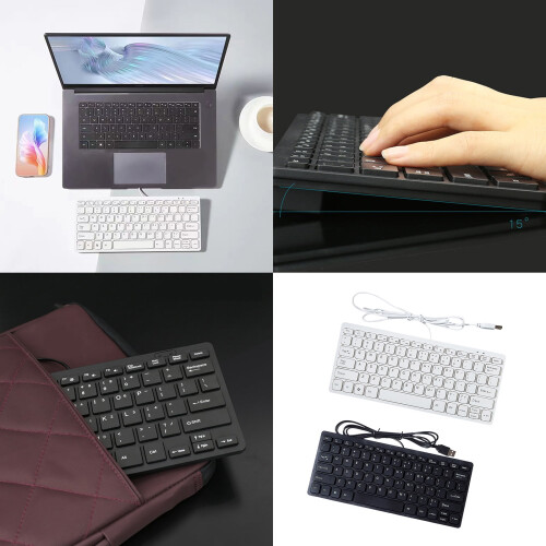 Mini clavier filaire USB 78 touches, design fin et ergonomique 1