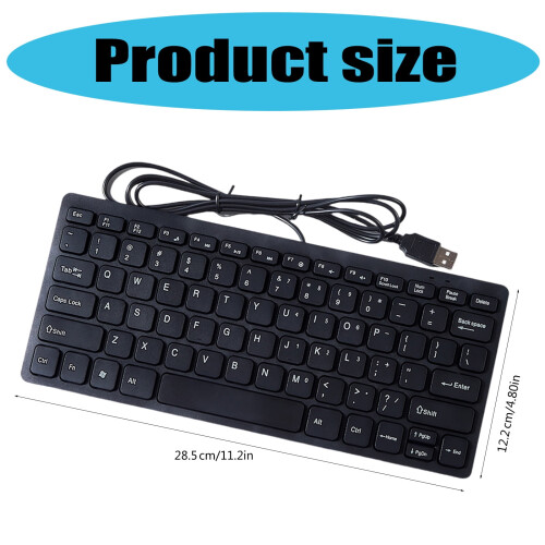 Mini clavier filaire USB 78 touches, design fin et ergonomique 2