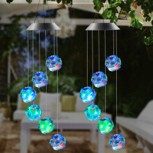 Carillons éoliens solaires, guirlandes lumineuses solaires étanches pour extérieur, carillons à suspendre pour jardin, terrasse ou patio.