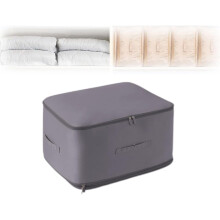 Space Saver Compression Bags with Zipper – X-Large Gray Quilt Bags, Heavy-Duty, Self-Compressing, Set of Organizers